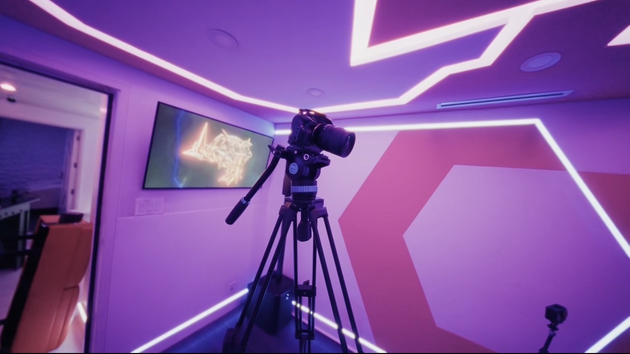 Camera prepared for an FSOC-led DJ content production